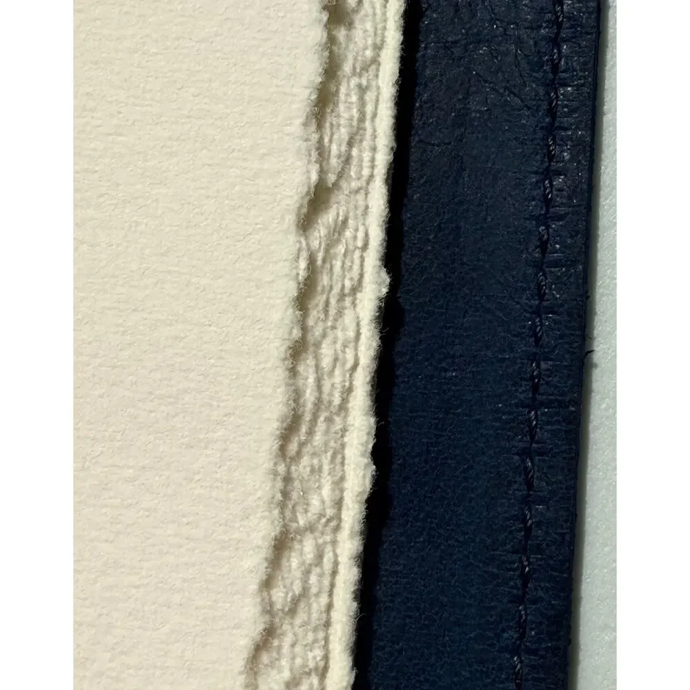 Innovative Journaling Seabreeze Leather Journal Handmade Deckle Edge Paper Navy